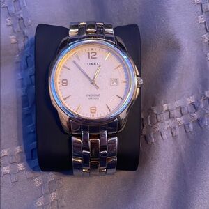 Timex Silver and White Watch